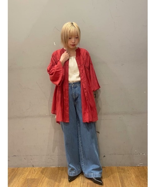 ブラウス シャツ ポリエステルウールボイル チュニックシャツ レディース CRAFT STANDARD BOUTIQUE ブラウス シャツ ヴィンテージボイル