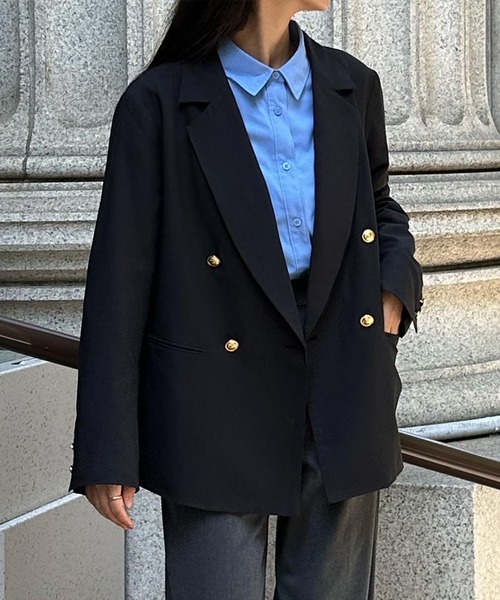 [JUNOAH] tailored jacket SMALL свет бежевый женский 