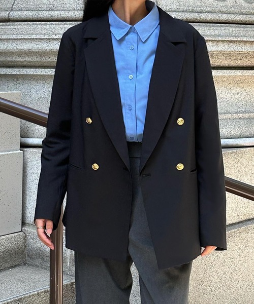 [JUNOAH] tailored jacket SMALL свет бежевый женский 