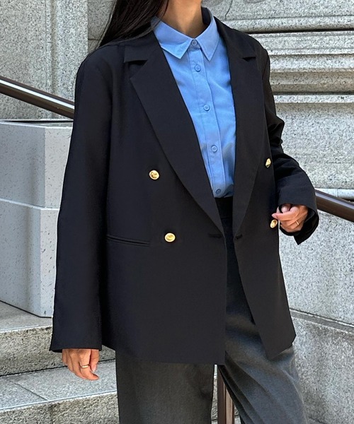 [JUNOAH] tailored jacket SMALL свет бежевый женский 