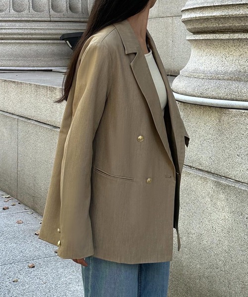 [JUNOAH] tailored jacket SMALL свет бежевый женский 