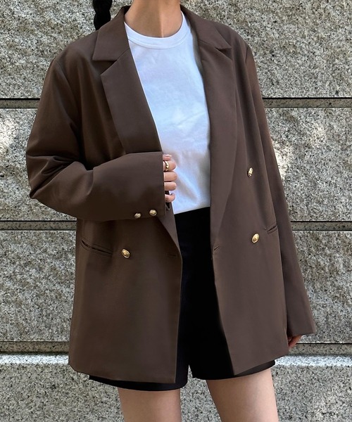 [JUNOAH] tailored jacket SMALL свет бежевый женский 