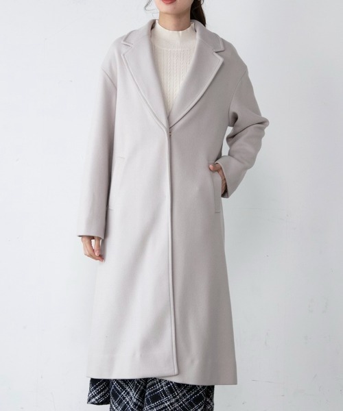 「M.deux」 チェスターコート MEDIUM グレイッシュベージュ レディース_画像7