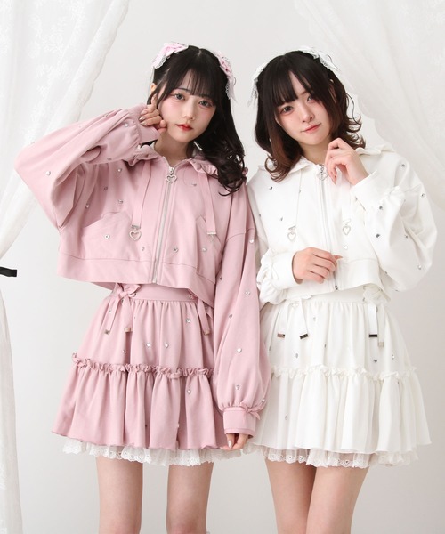 未使用　TO BE CHIC ニットパーカー　フリル　ビジュー　40  M 中古・古着通販】TO BE CHIC (トゥービーシック) フリルビジュー