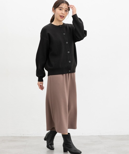 「Honeys」 ニットカーディガン L グレイッシュベージュ レディース_画像3