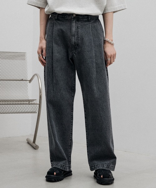WYM LIDNM 「WYM LIDNM」 加工デニムパンツ L ブルー メンズ