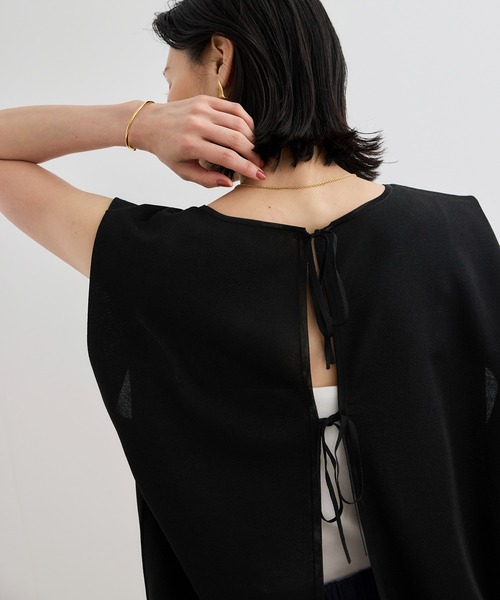 ROPE'（ロペ） ブラウス シャツ シャイニー2WAYリボンブラウス/洗える