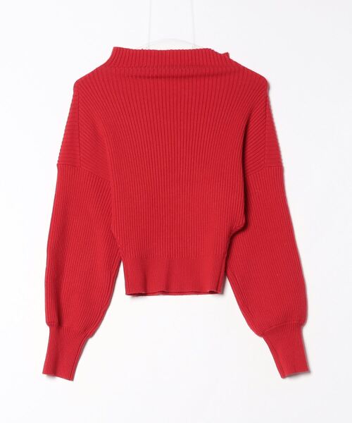 「FURFUR」 ドルマンスリーブニット FREE レッド レディース_画像2