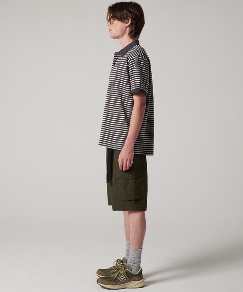 【珍】80s 90s Eddie Bauer ボーダー Tシャツ ポケT ロンT Eddie Bauer（エディーバウアー） ポロシャツ 半袖 ボーダー ピケ