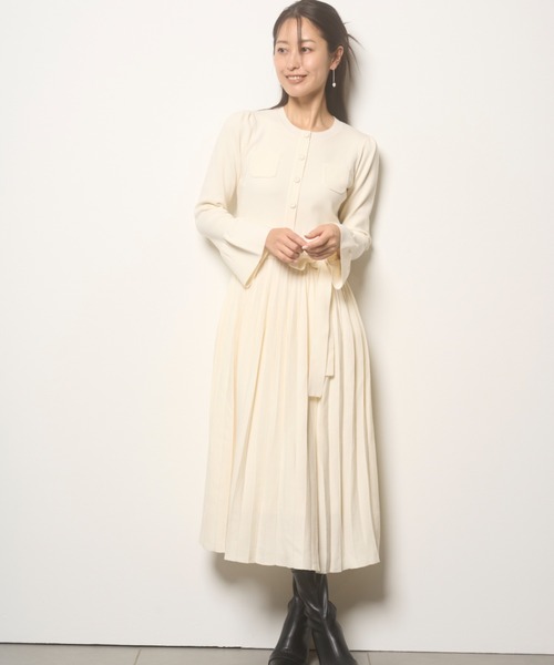 CELFORD（セルフォード） ニットワンピース 36 ピンクベージュ