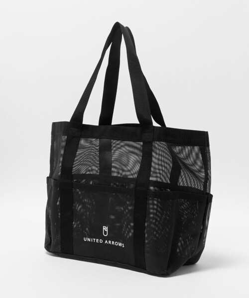 UNITED ARROWS ブラック トートバッグ UNITED ARROWS トートバッグ ビーチ メッシュ バッグ レディース