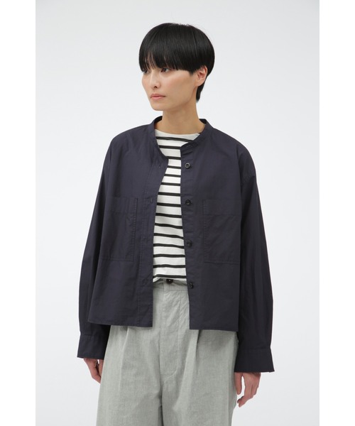 「MHL.」 長袖ブラウス 1 ネイビー レディース