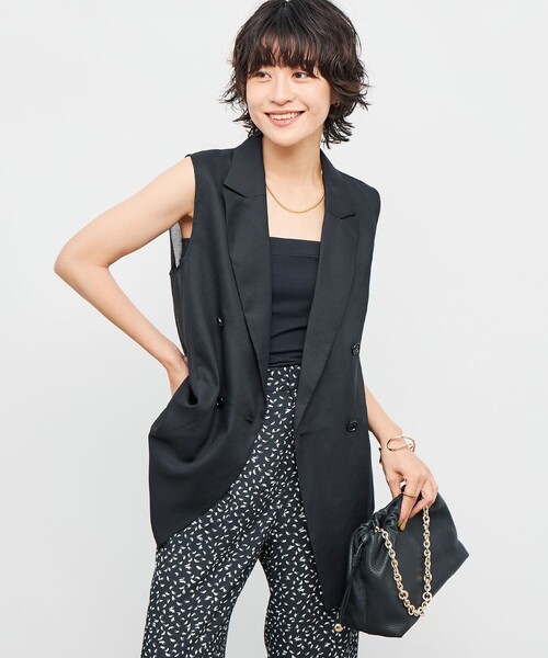 NOLLEY'S ベスト ジレ リネン風シアージレ レディース