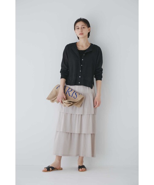 「human woman」 カーディガン LARGE ブルー レディース