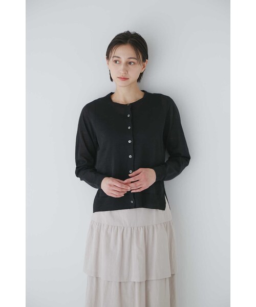 「human woman」 カーディガン LARGE ブルー レディース