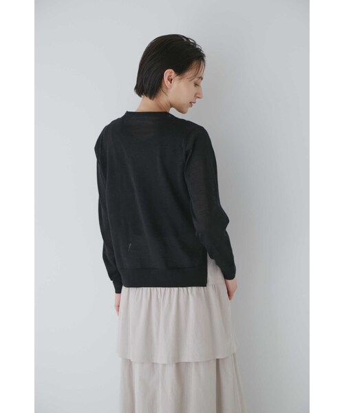 「human woman」 カーディガン LARGE ブルー レディース