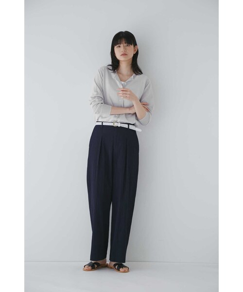 「human woman」 カーディガン LARGE ブルー レディース