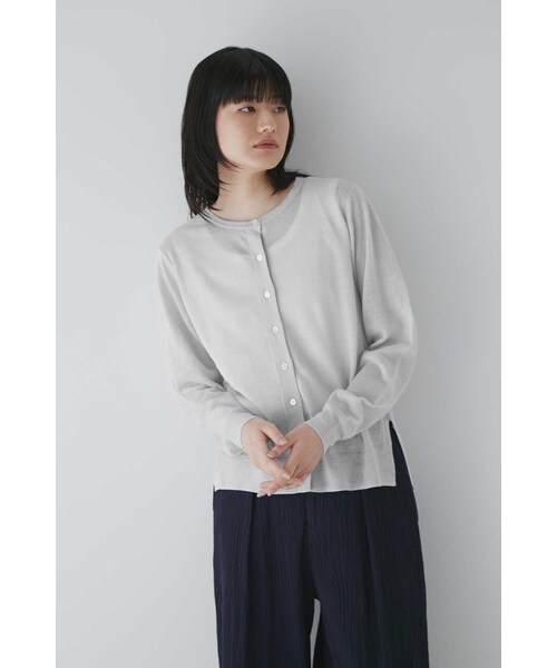 「human woman」 カーディガン LARGE ブルー レディース