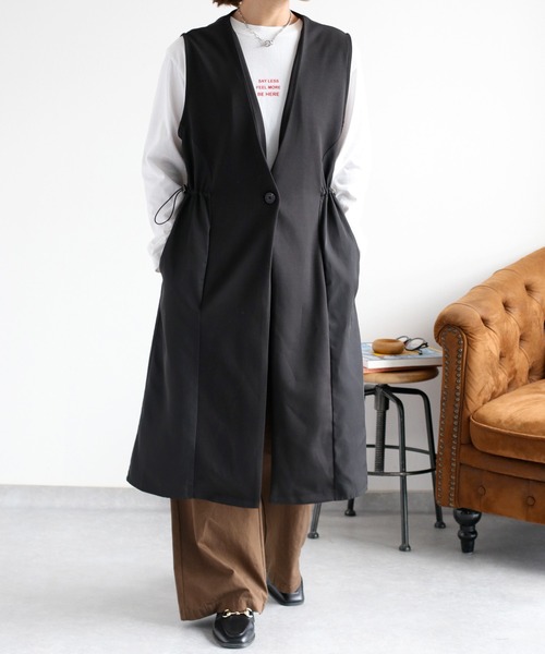 cepo（セポ） ベスト ジレ ダンボールロングジレ レディース