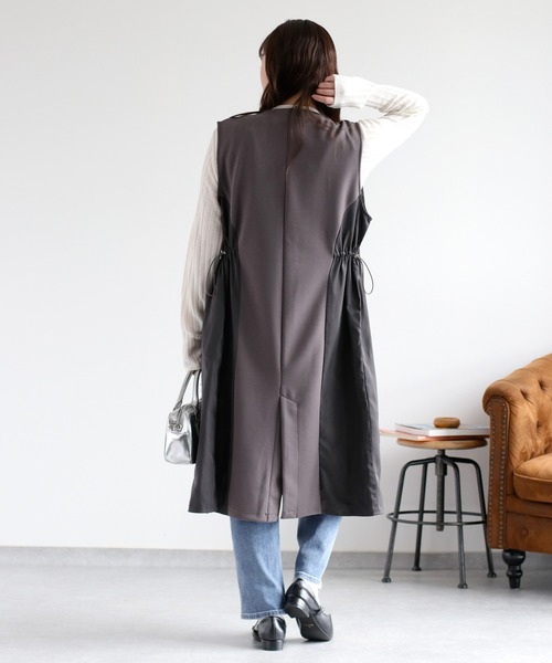【極美品✴︎】エンフォルド パイル プルオーバーベスト ジレ ボタン ノースリーブ cepo（セポ） ベスト ジレ ダンボールロングジレ レディース
