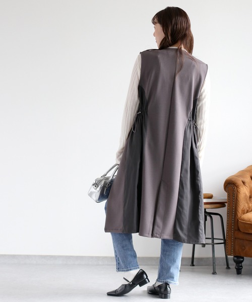 cepo（セポ） ベスト ジレ ダンボールロングジレ レディース