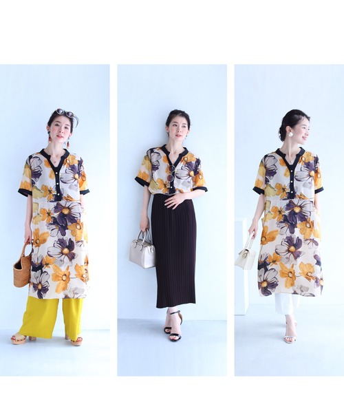 「CAWAII」 半袖ワンピース FREE ベージュ レディース_画像4