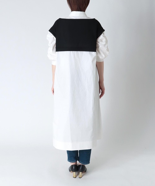「Cepica」 半袖ワンピース FREE ホワイト×ブラック レディース_画像5