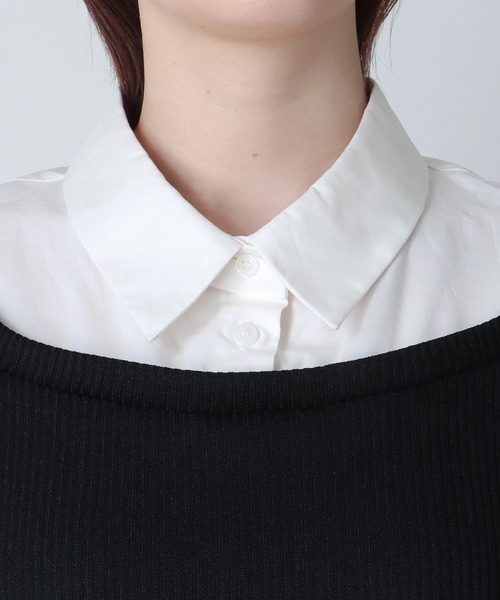 「Cepica」 半袖ワンピース FREE ホワイト×ブラック レディース_画像6