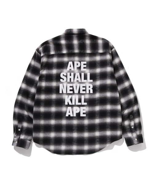 A BATHING APE（アベイシングエイプ） シャツ BLOCK CHECK RELAXED FIT