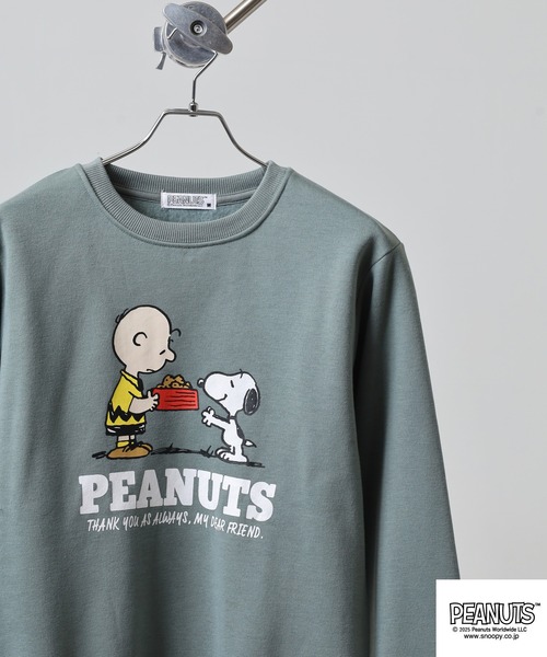PEANUTS トレーナー スウェット プリント裏起毛トレーナー メンズ