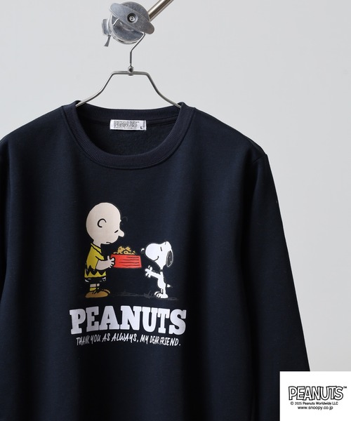 PEANUTS トレーナー スウェット プリント裏起毛トレーナー メンズ