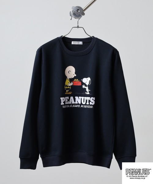 PEANUTS トレーナー スウェット プリント裏起毛トレーナー メンズ
