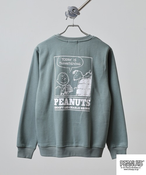 PEANUTS トレーナー スウェット プリント裏起毛トレーナー メンズ
