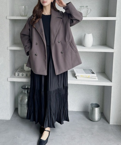 TREOVER ピーコート pコート 「8色展開」活躍期待のウールタッチ