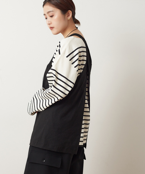 JOURNAL STANDARD L'ESSAGE ブラックベスト journal standard L'essage（ジャーナルスタンダード レサージュ