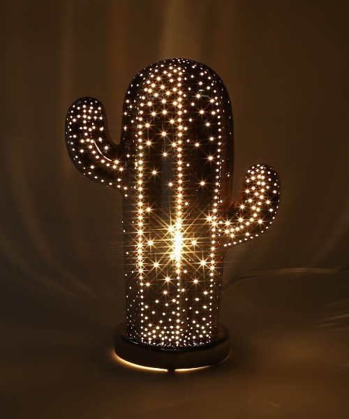 DULTON（ダルトン） 照明 PORCELAIN CACTUS LIGHT CHROME/卓上ランプ
