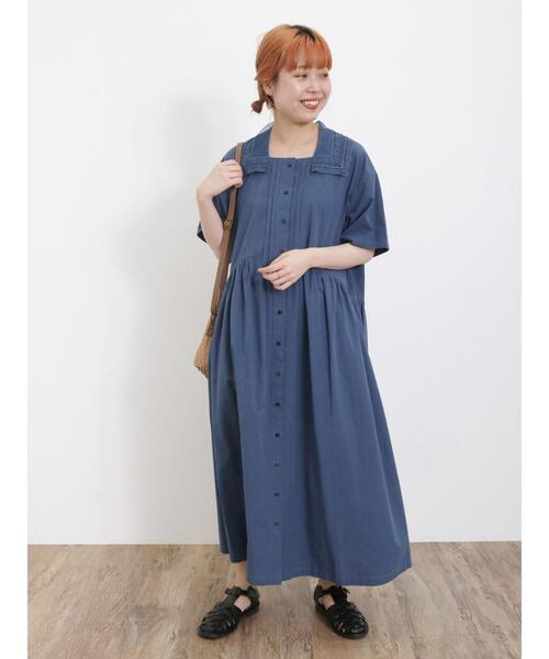 Samansa Mos2（サマンサモスモス） 7分袖ワンピース M ブラック