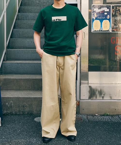 Afb チノパン AFB（エーエフビー） ワイドパンツ チノパン SUPER BAGGY STUDDED