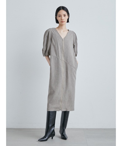 「MIESROHE」 半袖ワンピース 0 ネイビー レディースの画像