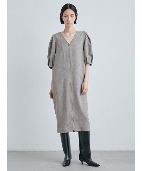 「MIESROHE」 半袖ワンピース 0 ネイビー レディースの画像