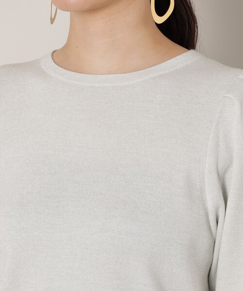 「EPOCA THE SHOP」 長袖ニット 38 シルバー レディース_画像4