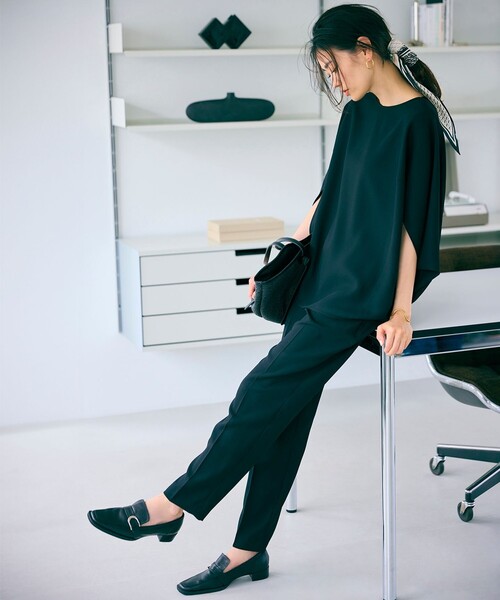 「ICB」 長袖ブラウス 2 グレー レディース_画像4