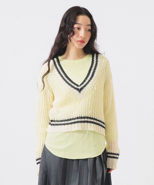 BEAMS BOY Vネックニット BEAMS BOY（ビームス ボーイ） ニット セーター 「5/7値下げ」Vネック