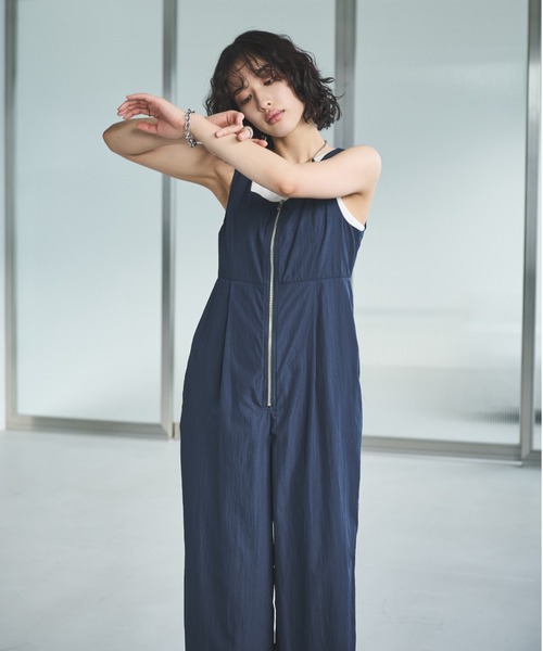 TOUJOURS オーバーオール コットン ネイビー（濃紺） TOUJOURS