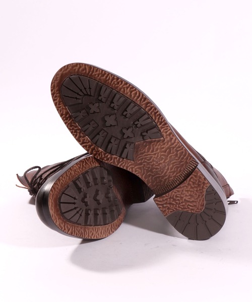 【whoop-de-doo】(未使用品) フープディドゥ　ブラウンブーツ フープディドゥ whoop'-de-doo' 国産栃木レザーラウンドブーツ （CM