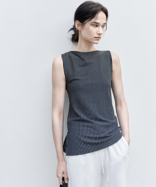「tageechita」 ノースリーブトップス M ブラック レディース_画像3
