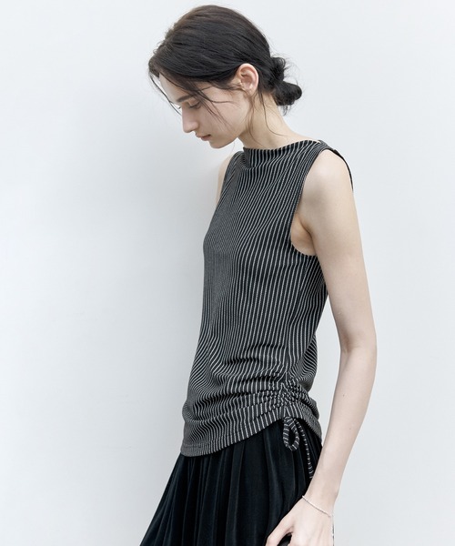 「tageechita」 ノースリーブトップス M ブラック レディース_画像4