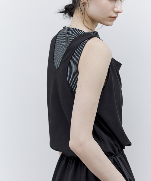 「tageechita」 ノースリーブトップス M ブラック レディース_画像8