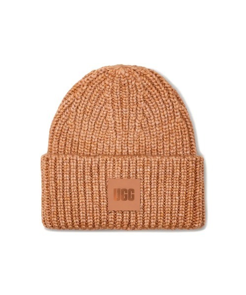 【新品未使用】UGG ニット帽 ビーニー　キャメル　02 UGG Australia（アグオーストラリア） ニット帽 ニットキャップ アグ