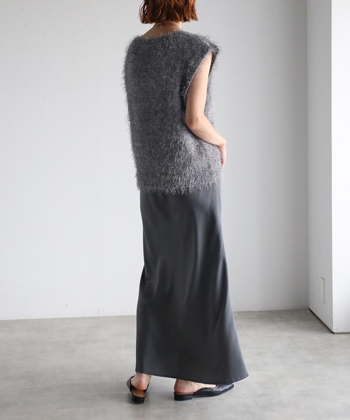 「meilmada」 ニットベスト FREE グレー レディース_画像3